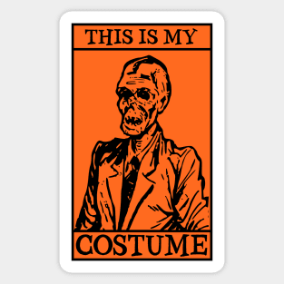 vintage zombie costume for Halloween Sticker